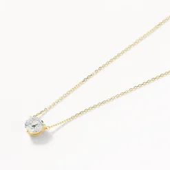 Sale Laboratory-Grown Diamond 1.0ct Round Necklace in 10k Gold Gifts For Her | Luxe Gifting