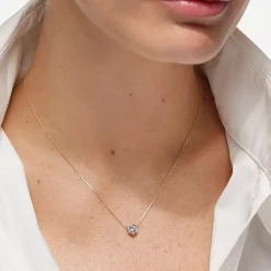 Best Laboratory-Grown Diamond 0.75ct Round Necklace in 10k Gold Gifts For Her | Luxe Gifting