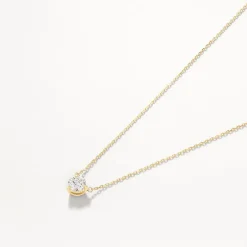 Outlet Laboratory-Grown Diamond 0.50ct Round Necklace in 10k Gold Gifts For Her | Luxe Gifting