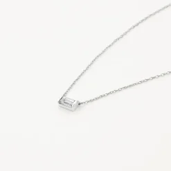 Fashion Laboratory-Grown Diamond 0.20ct Baguette Necklace in Silver Best Selling Gifts | Gifts For Her