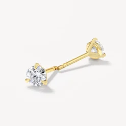 Discount Laboratory-Grown Diamond 0.50ct Round Stud Earrings in 10k Gold Gifts For Him | Gifts For Her