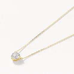 Best Laboratory-Grown Diamond 0.75ct Round Necklace in 10k Gold Gifts For Her | Luxe Gifting