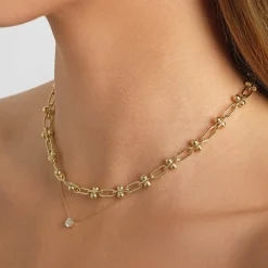 Outlet Laboratory-Grown Diamond 0.50ct Round Necklace in 10k Gold Gifts For Her | Luxe Gifting