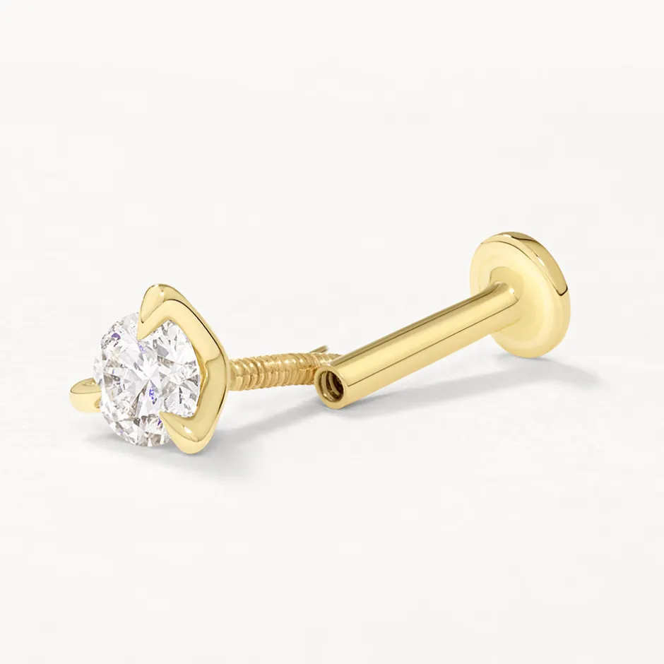 New Laboratory-Grown Diamond 0.10ct Helix Single Stud Earring in 10k Gold Laboratory-grown Diamonds | 10k Gold