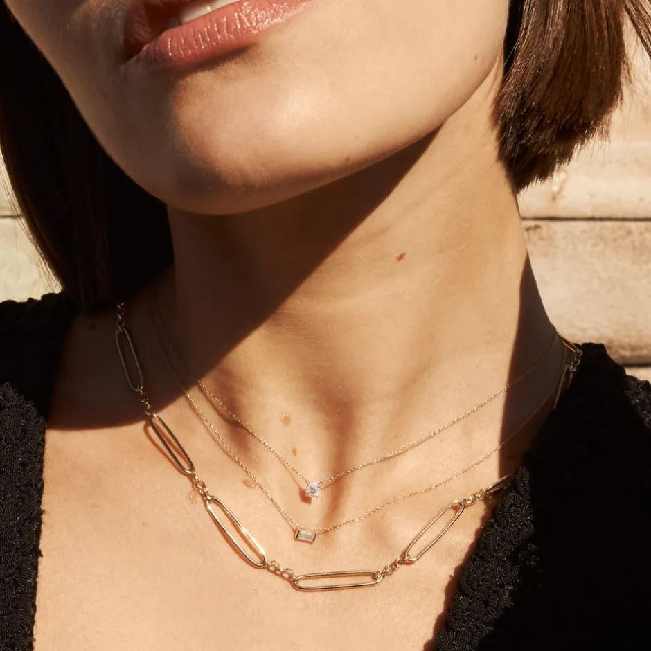 Outlet Laboratory-Grown Diamond 0.20ct Round Necklace in 10k Gold Best Selling Gifts | Gifts For Her
