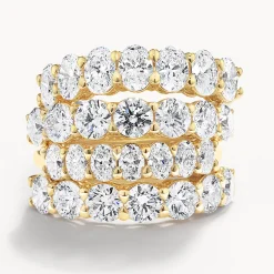Discount Laboratory-Grown Diamond 1.00ct Round Ring in 10k Gold Gifts For Her | Luxe Gifting