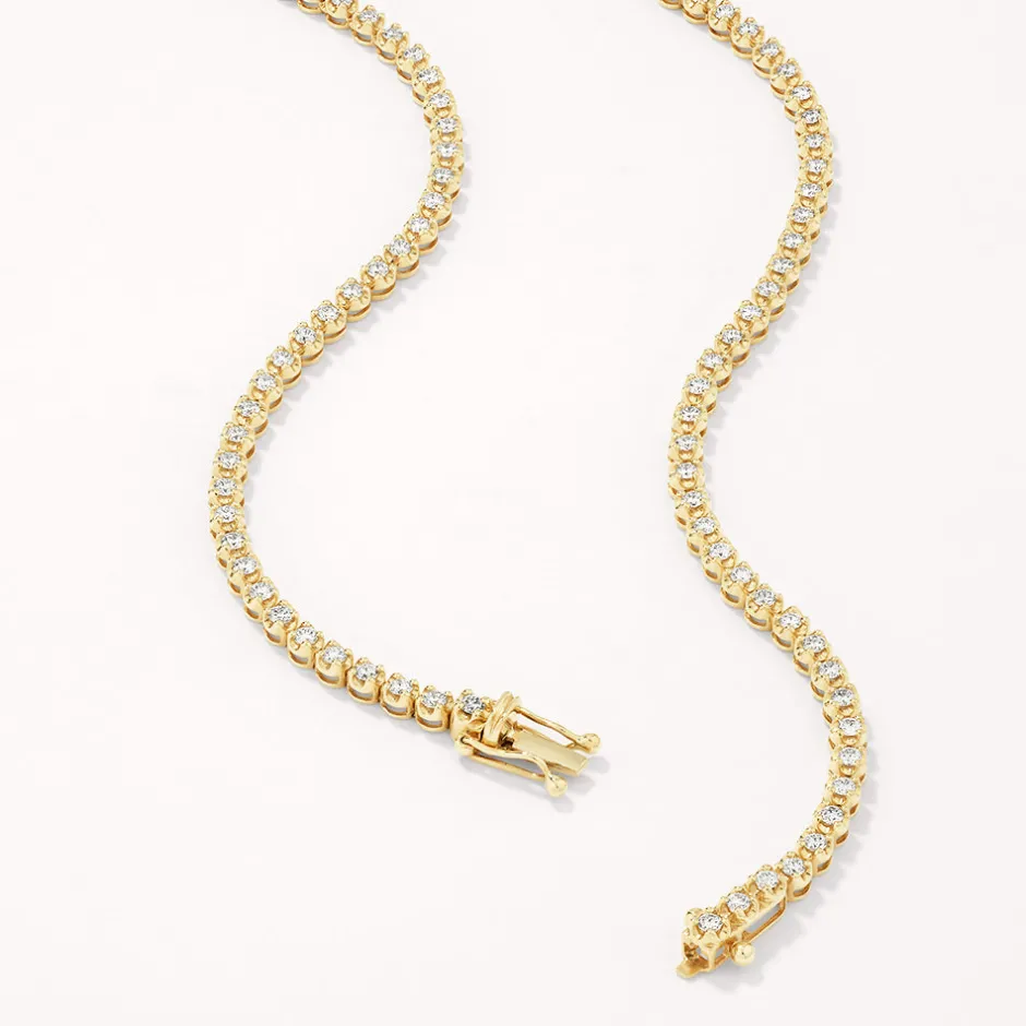 New Laboratory-Grown Diamond 4.00ct Tennis Necklace in 10k Gold Gifts For Her | Luxe Gifting