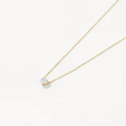 Outlet Laboratory-Grown Diamond 0.20ct Round Necklace in 10k Gold Best Selling Gifts | Gifts For Her