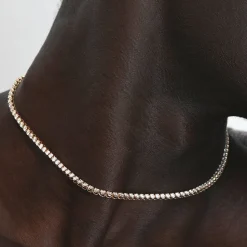 New Laboratory-Grown Diamond 4.00ct Tennis Necklace in 10k Gold Gifts For Her | Luxe Gifting