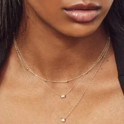 Outlet Laboratory-Grown Diamond 0.20ct Round Necklace in 10k Gold Best Selling Gifts | Gifts For Her