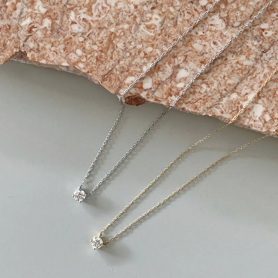Outlet Laboratory-Grown Diamond 0.20ct Round Necklace in 10k Gold Best Selling Gifts | Gifts For Her