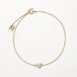 Clearance Laboratory-Grown Diamond Double Marquise Bracelet in 10k Gold Luxe Gifting | Laboratory-grown Diamonds