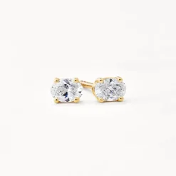 Clearance Laboratory-Grown Diamond Oval Stud Earrings in 10k Gold Best Selling Gifts | Bridal Gifts