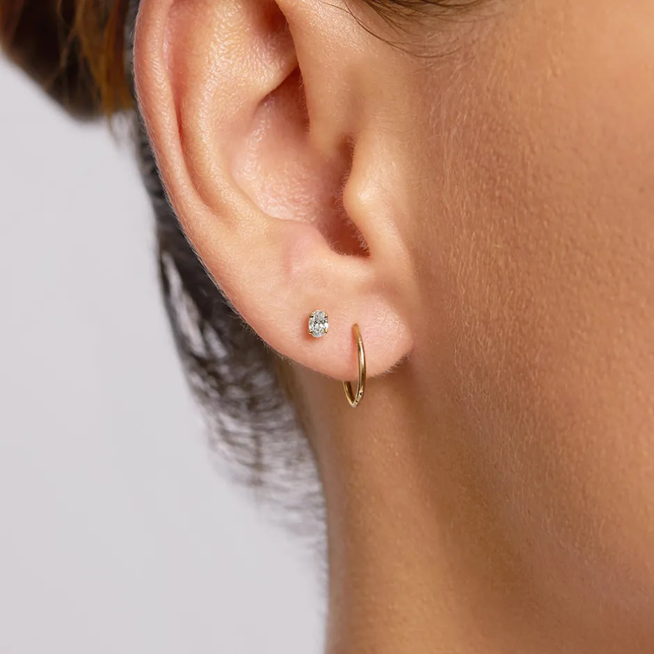 Clearance Laboratory-Grown Diamond Oval Stud Earrings in 10k Gold Best Selling Gifts | Bridal Gifts