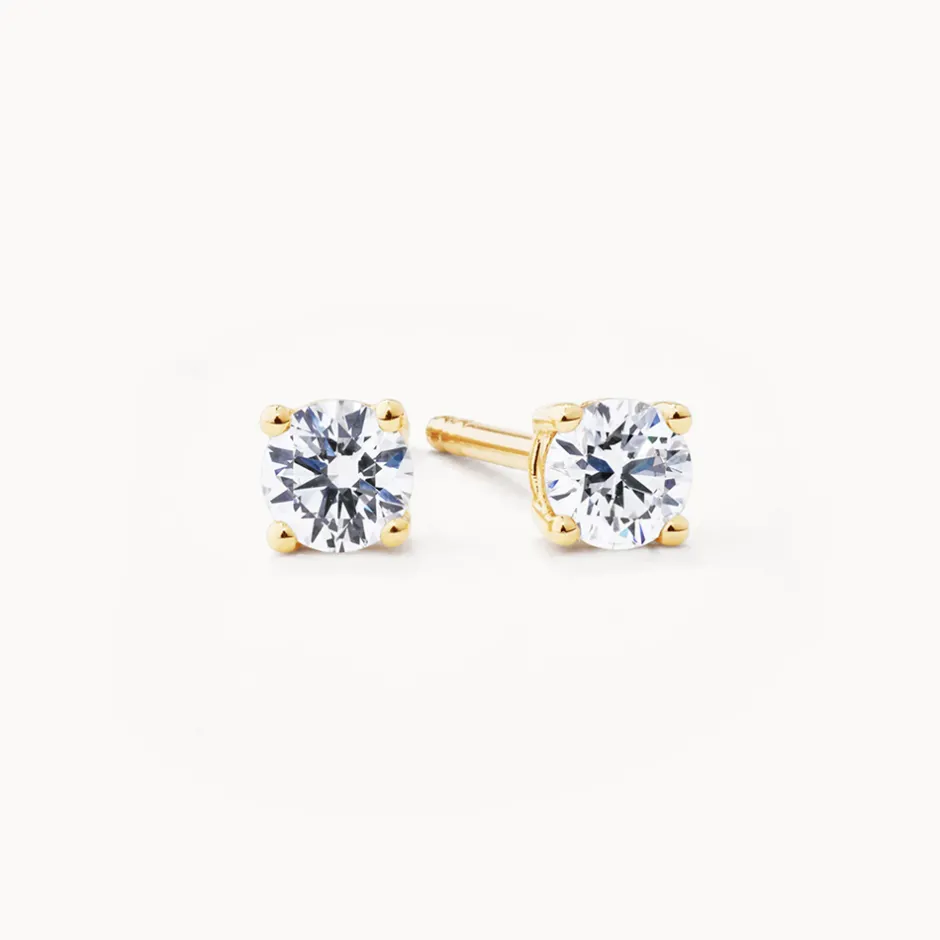 Outlet Laboratory-Grown Diamond Round Stud Earrings in 10k Gold Best Selling Gifts | Gifts For Him