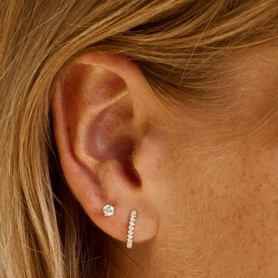 Outlet Laboratory-Grown Diamond Round Stud Earrings in 10k Gold Best Selling Gifts | Gifts For Him
