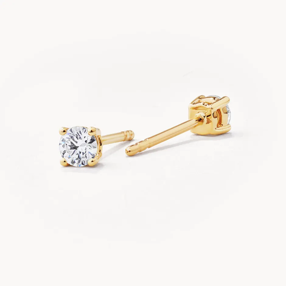 Outlet Laboratory-Grown Diamond Round Stud Earrings in 10k Gold Best Selling Gifts | Gifts For Him