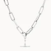 Hot Large Paperclip Toggle Necklace in Silver Under $500 | 925 Sterling Silver