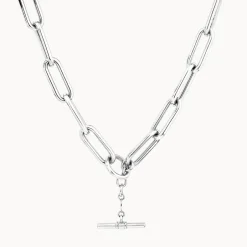 Hot Large Paperclip Toggle Necklace in Silver Under $500 | 925 Sterling Silver