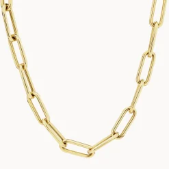 Best Large Paperclip Toggle Necklace in Gold Under $500 | 18k Fine Gold Plated