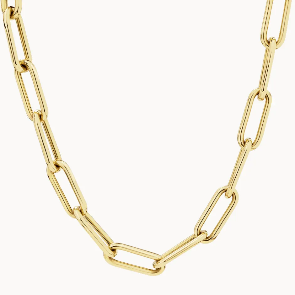 Best Large Paperclip Toggle Necklace in Gold Under $500 | 18k Fine Gold Plated