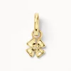 Online Lucky Clover Charm Pendant in Gold 18k Fine Gold Plated | Personalisation