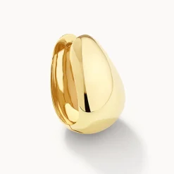 Sale Maxi Drop Dome Hoops in Gold 18k Fine Gold Plated | Earrings