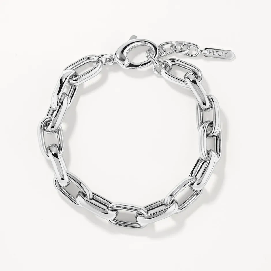 Sale Maxi Paperclip Chain Bracelet in Silver 925 Sterling Silver | Bracelets & Bangles