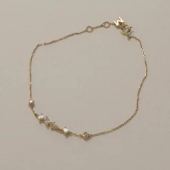 Best Medley x Dinnara Lab-Grown Diamond 0.25ct Station Bracelet in 10k Gold Luxe Gifting | Laboratory-grown Diamonds