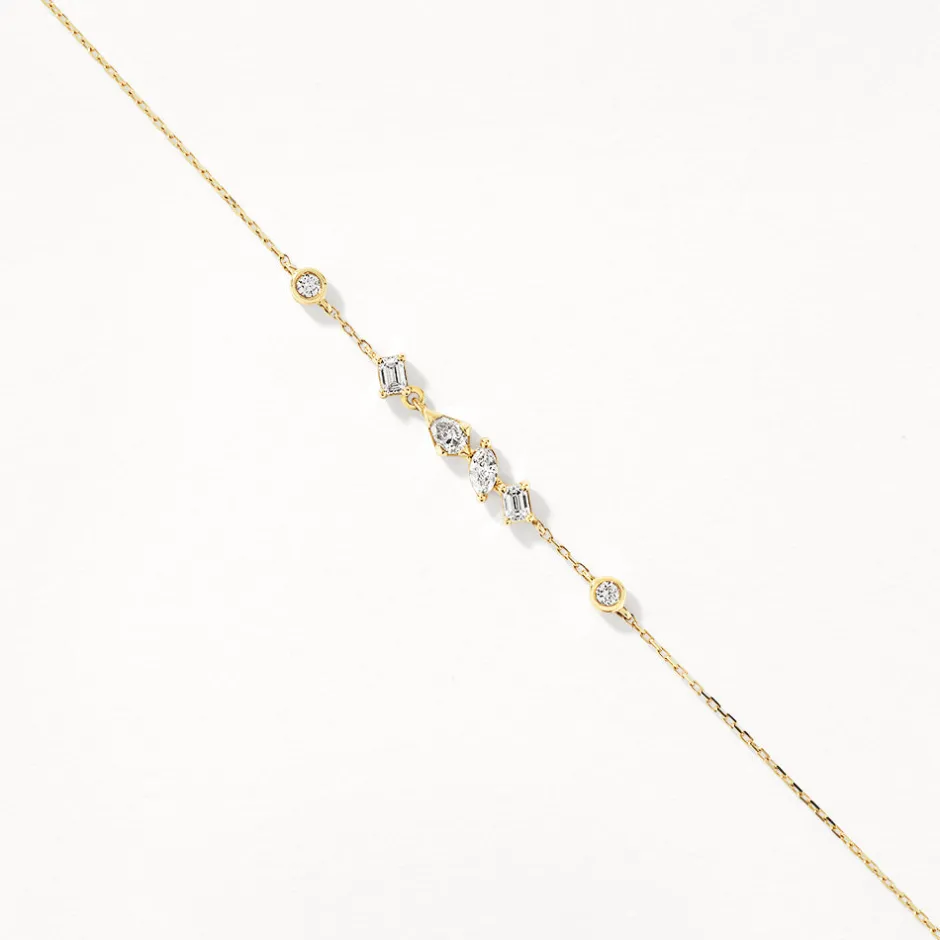 Best Medley x Dinnara Lab-Grown Diamond 0.25ct Station Bracelet in 10k Gold Luxe Gifting | Laboratory-grown Diamonds