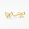 Sale Medley x Dinnara Micro Bow Stud Earrings in 10k Gold Symbolic Jewellery | Earrings