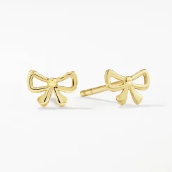 Sale Medley x Dinnara Micro Bow Stud Earrings in 10k Gold Symbolic Jewellery | Earrings
