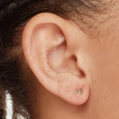 Sale Medley x Dinnara Micro Bow Stud Earrings in 10k Gold Symbolic Jewellery | Earrings