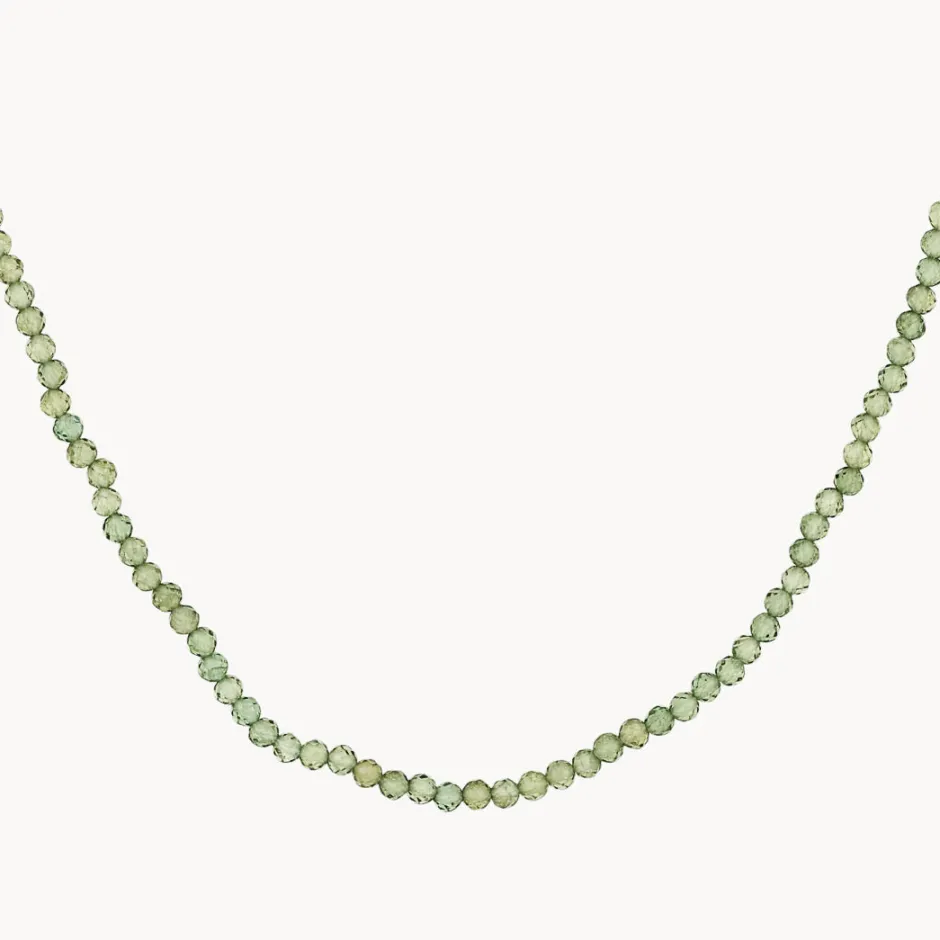 Best Micro Aventurine Bead Necklace in Gold Natural Gemstones | 18k Fine Gold Plated