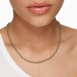 Best Micro Aventurine Bead Necklace in Gold Natural Gemstones | 18k Fine Gold Plated