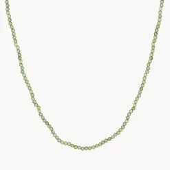 Best Micro Aventurine Bead Necklace in Gold Natural Gemstones | 18k Fine Gold Plated