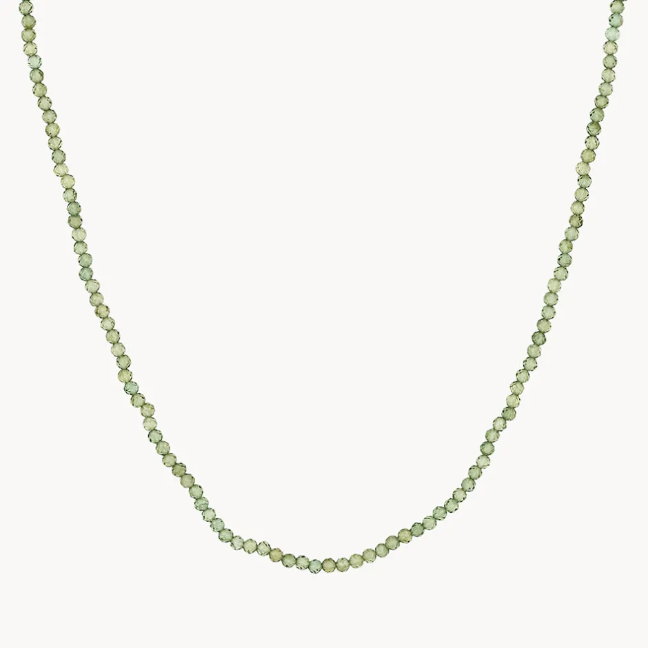Best Micro Aventurine Bead Necklace in Gold Natural Gemstones | 18k Fine Gold Plated