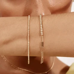 Outlet Micro Beaded Bracelet in 10k Gold Best Selling Gifts | Under $300