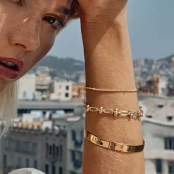 Outlet Micro Beaded Bracelet in 10k Gold Best Selling Gifts | Under $300