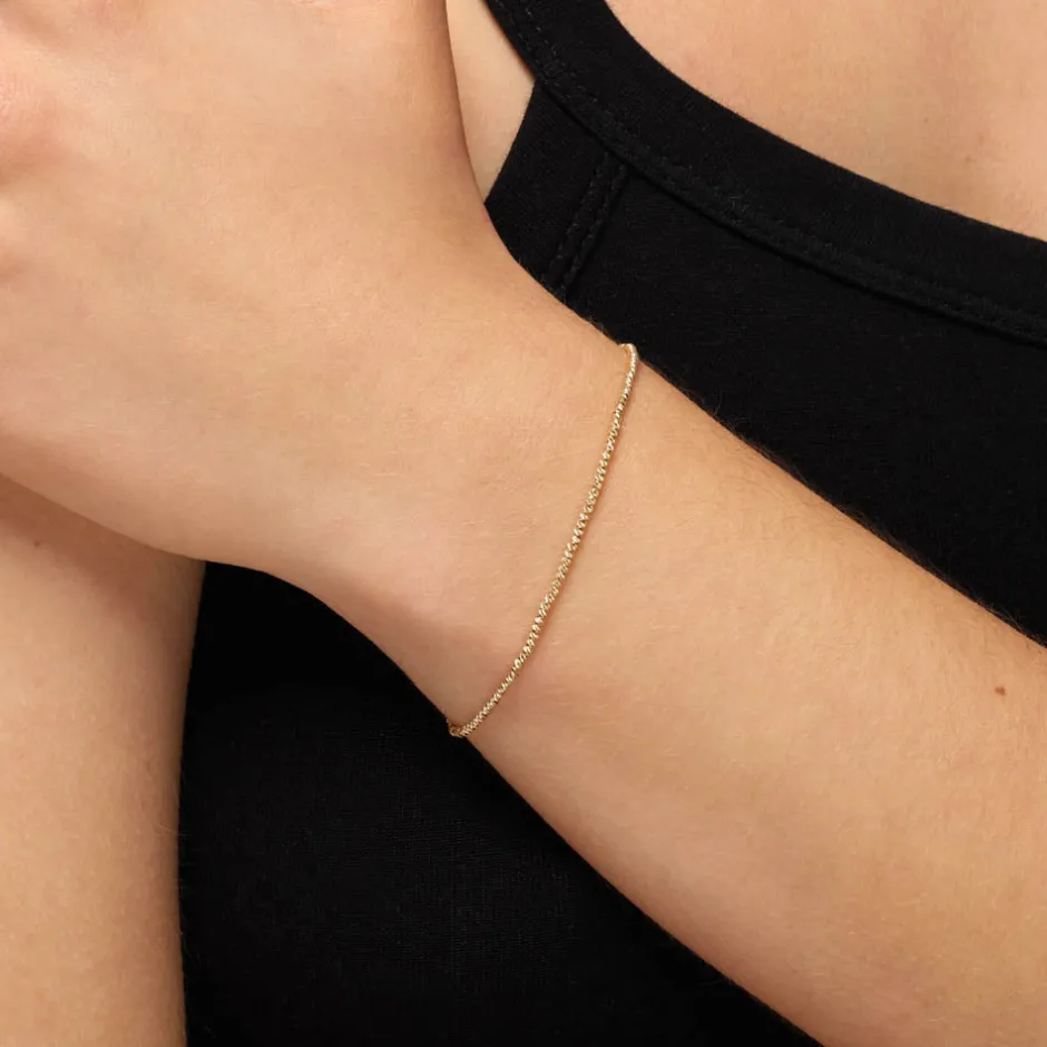 Outlet Micro Beaded Bracelet in 10k Gold Best Selling Gifts | Under $300