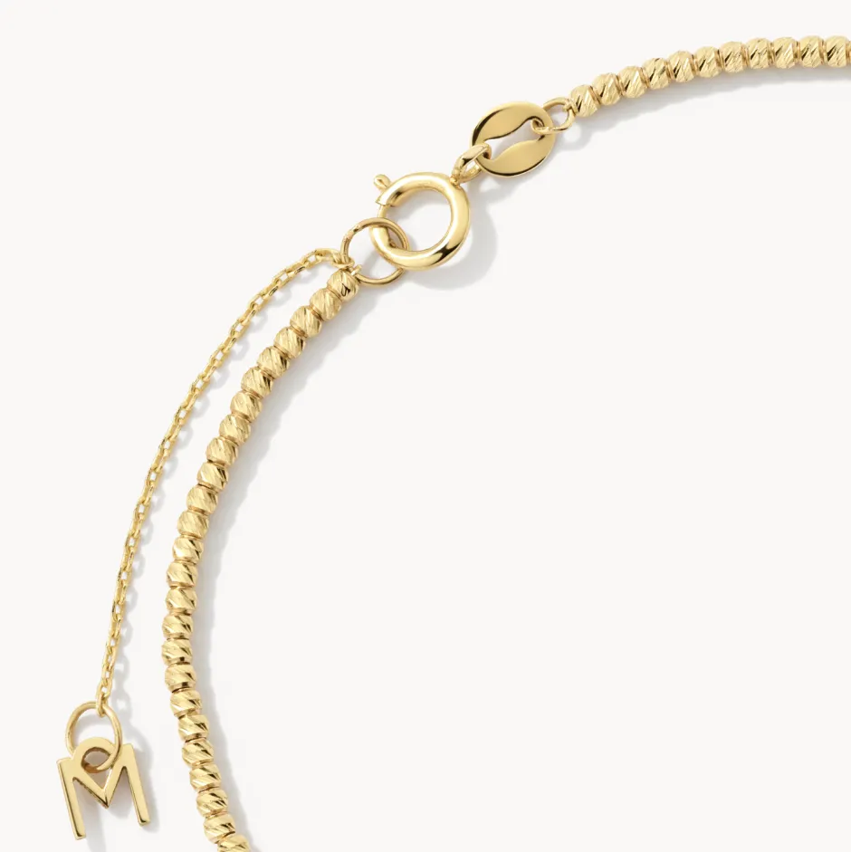 Outlet Micro Beaded Bracelet in 10k Gold Best Selling Gifts | Under $300