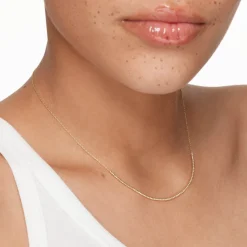 New Micro Beaded Chain Necklace in 10k Gold Necklaces & Pendants | Chains