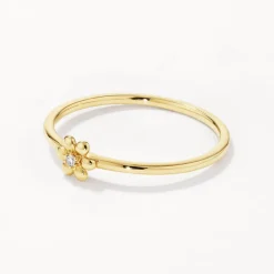 Hot Micro Diamond Daisy Ring in 10k Gold Rings | Diamond Rings