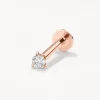 Discount Micro Diamond Helix Single Stud Earring in 10k Rose Gold Natural Diamonds | 10k Rose Gold