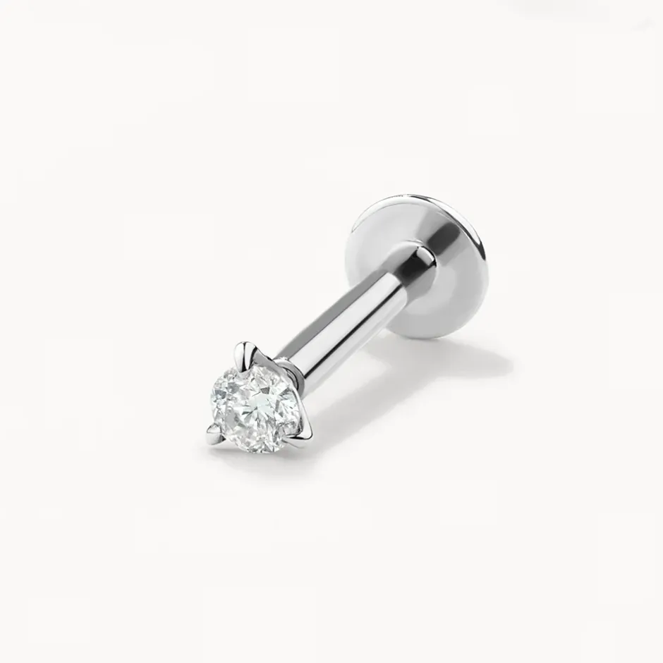 Online Micro Diamond Helix Single Stud Earring in Silver Gifts For Him | Bridal Gifts