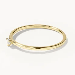 Discount Micro Diamond Round Solitaire Ring in 10k gold Gifts For Her | Under $300