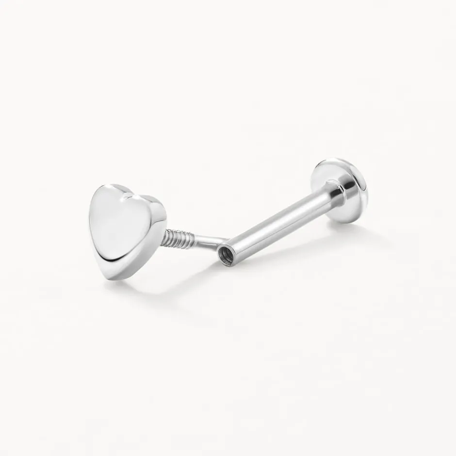 New Micro Heart Helix Single Stud Earring in Silver Best Selling Gifts | Gifts For Her