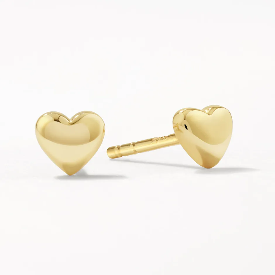 Sale Micro Heart Stud Earrings in 10k Gold Best Selling Gifts | Symbolic Jewellery