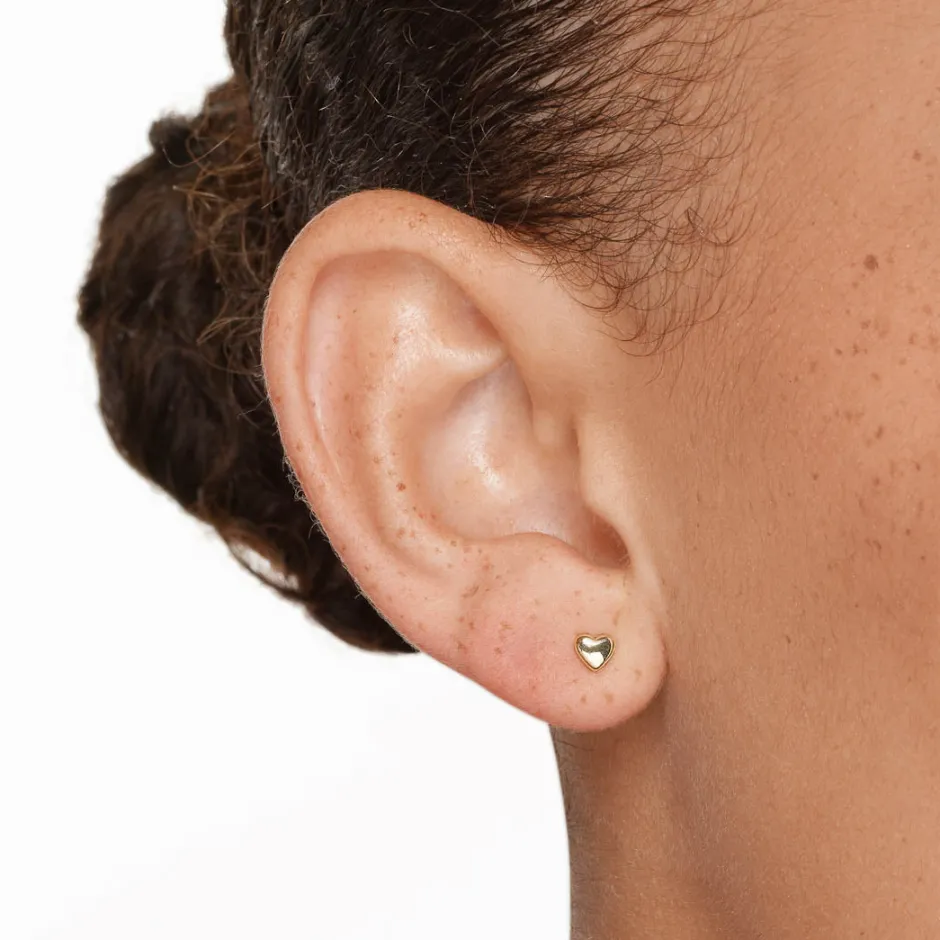 Sale Micro Heart Stud Earrings in 10k Gold Best Selling Gifts | Symbolic Jewellery