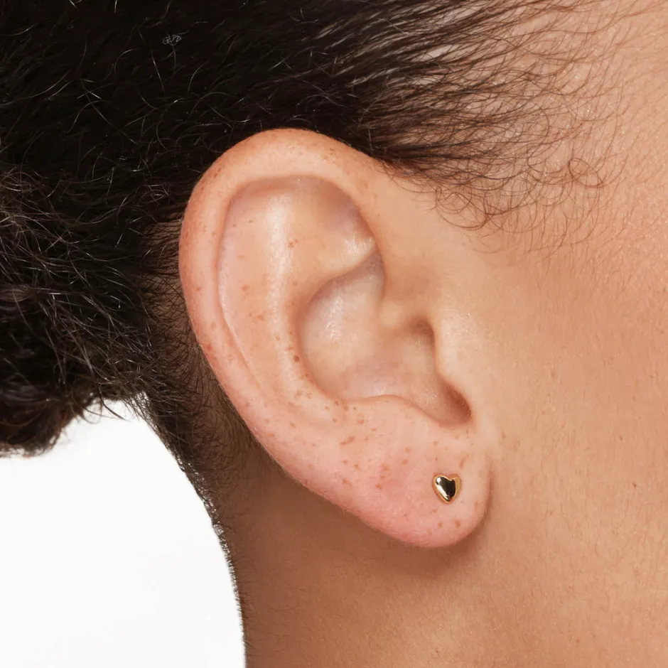 Sale Micro Heart Stud Earrings in 10k Gold Best Selling Gifts | Symbolic Jewellery